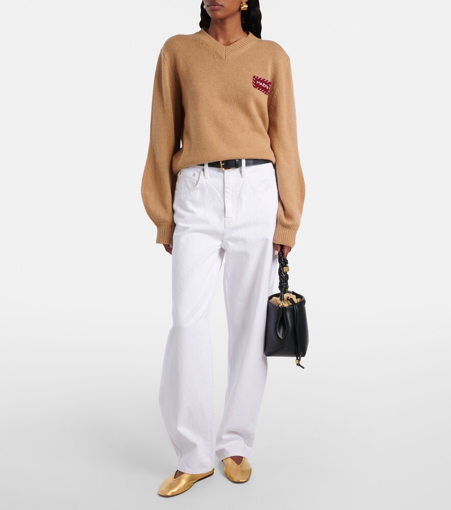 Marni Patch-appliqué cashmere sweater