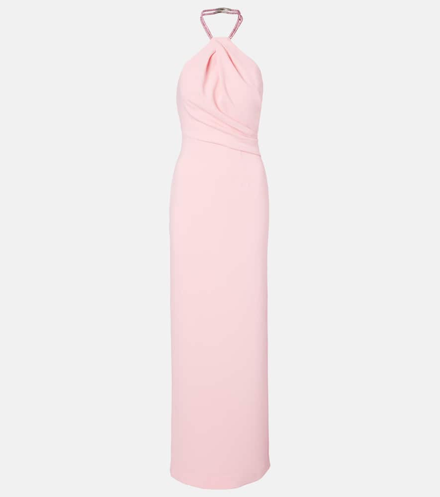 Riva embellished halterneck gown