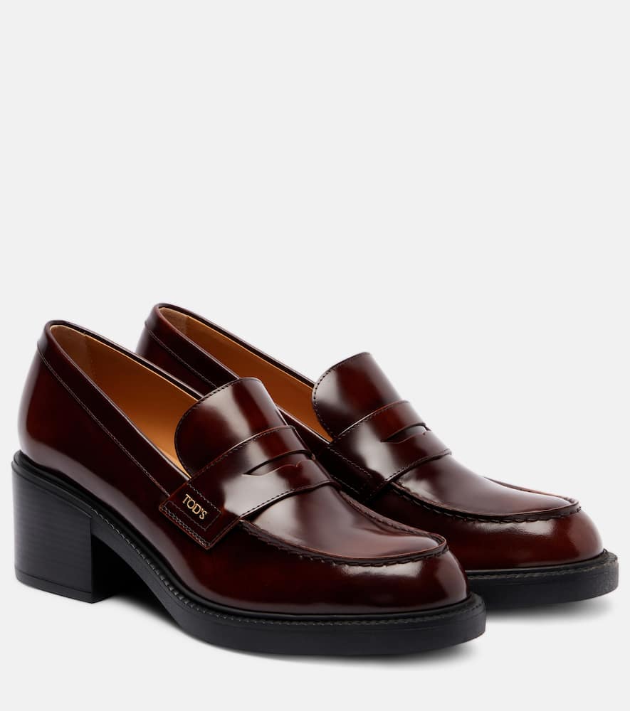 60 leather loafer pumps