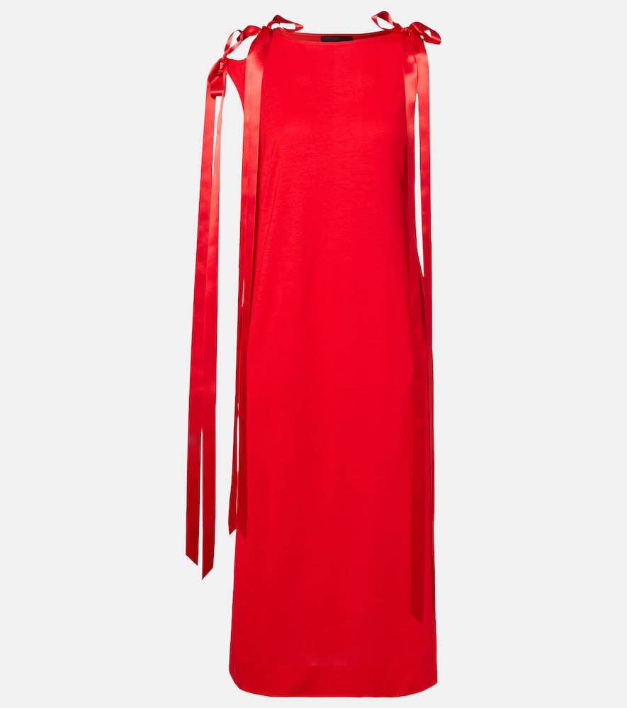 Simone Rocha 蝴蝶结细节针织中长连衣裙