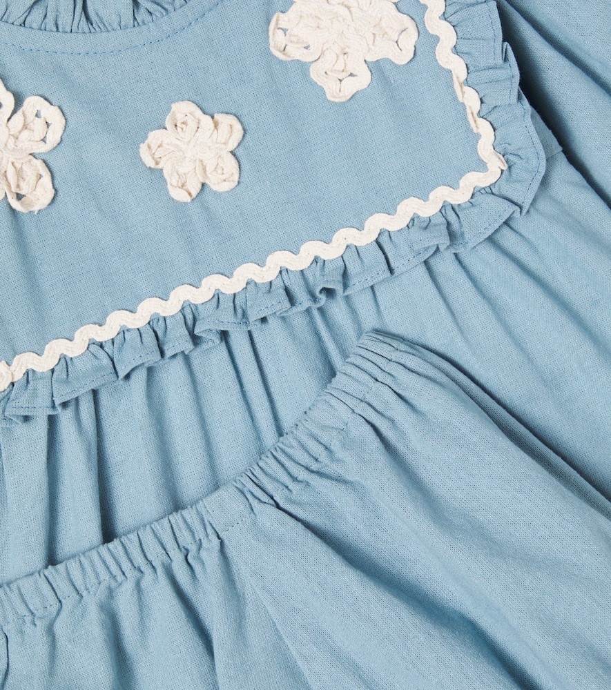 Bebe Organic Baby Inga Set Of Cotton Top And Shorts In Blue