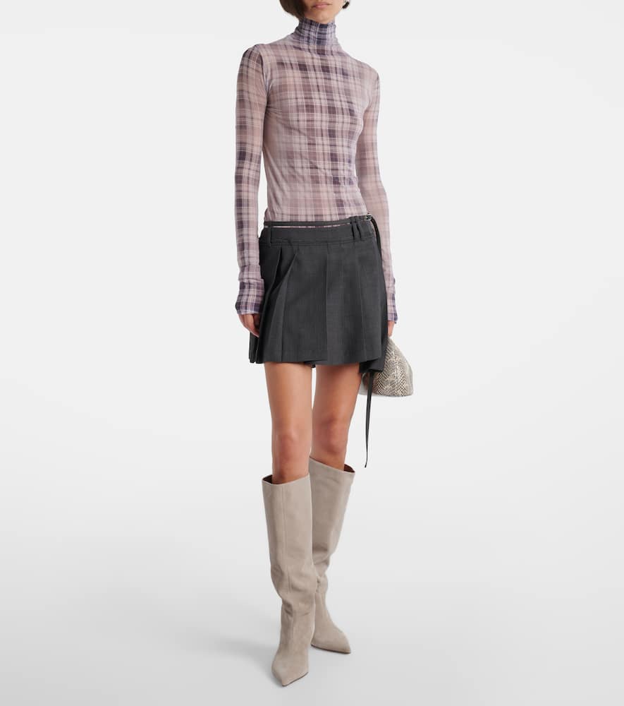 Paris Texas Nina 50 Suede Knee-high Boots In Multi