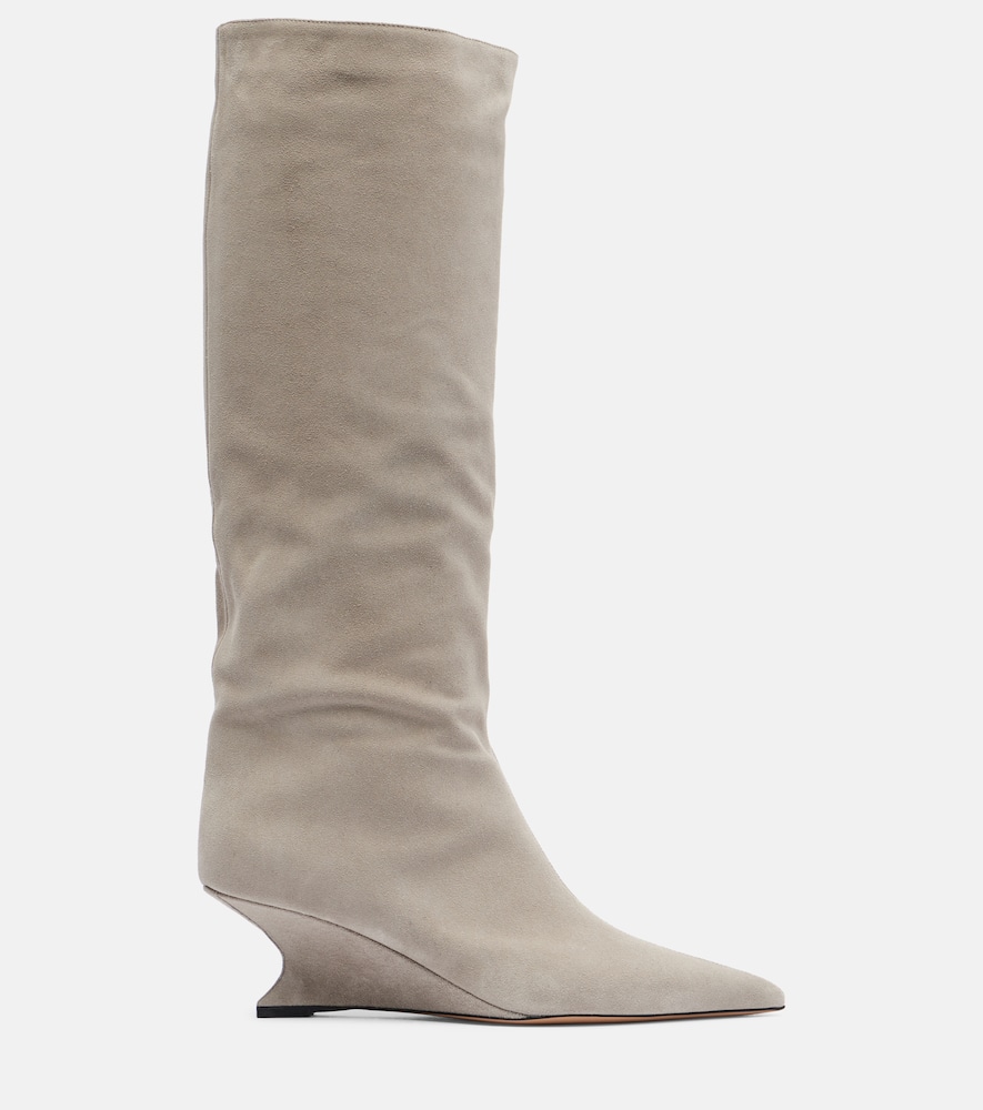 Paris Texas Nina 50 Suede Knee-high Boots In Multi