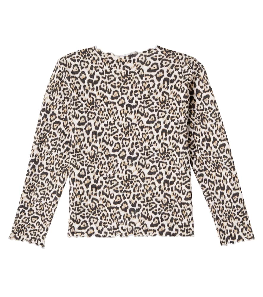The New Society Leopard-print Cotton-blend Top In Multi