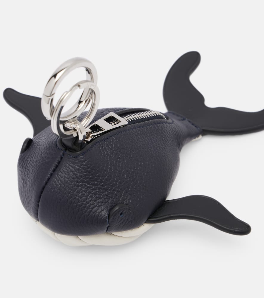 Loewe Leather Bag Charm In Blue