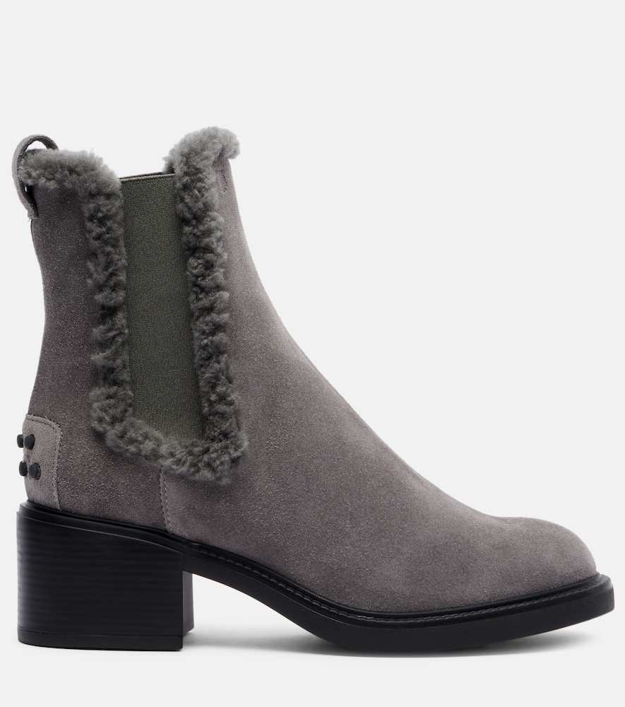 60 Shearling-Trimmed Ankle Boots
