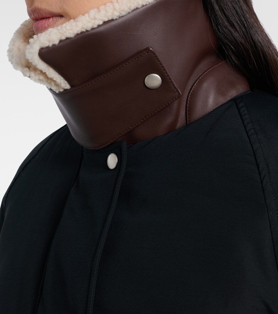  Loewe Loewe Shearling-trimmed Cotton-blend Jacket 