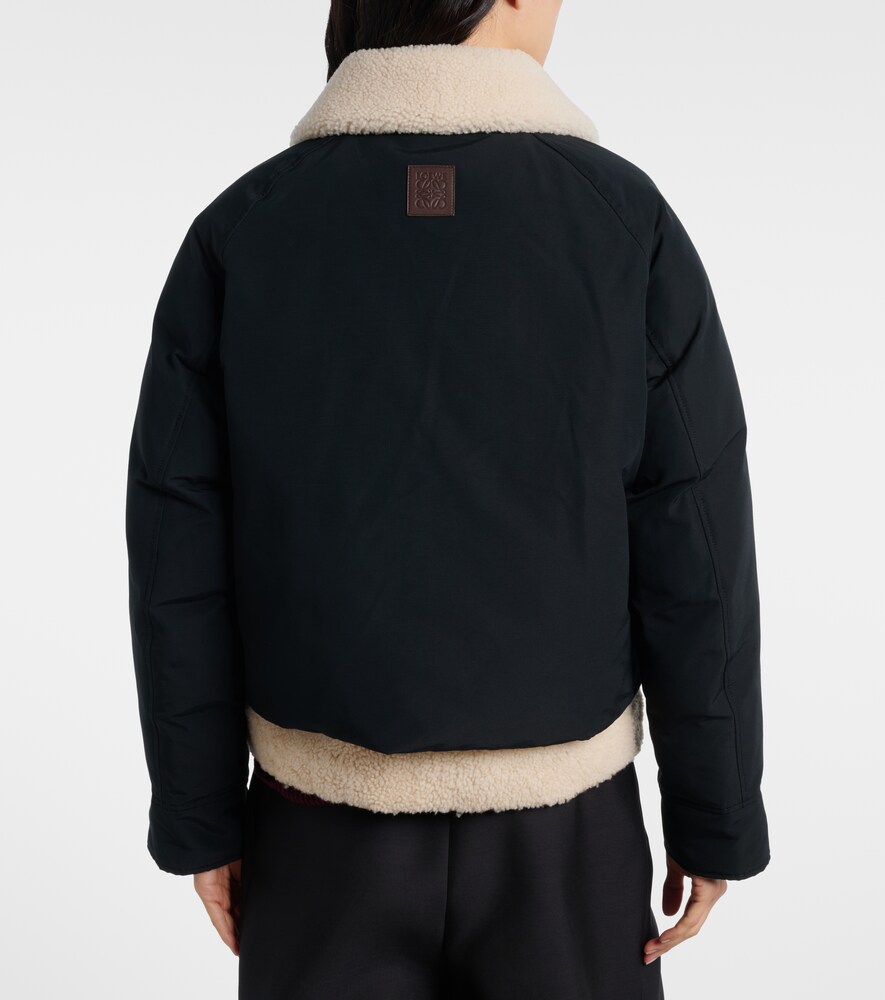  Loewe Loewe Shearling-trimmed Cotton-blend Jacket 