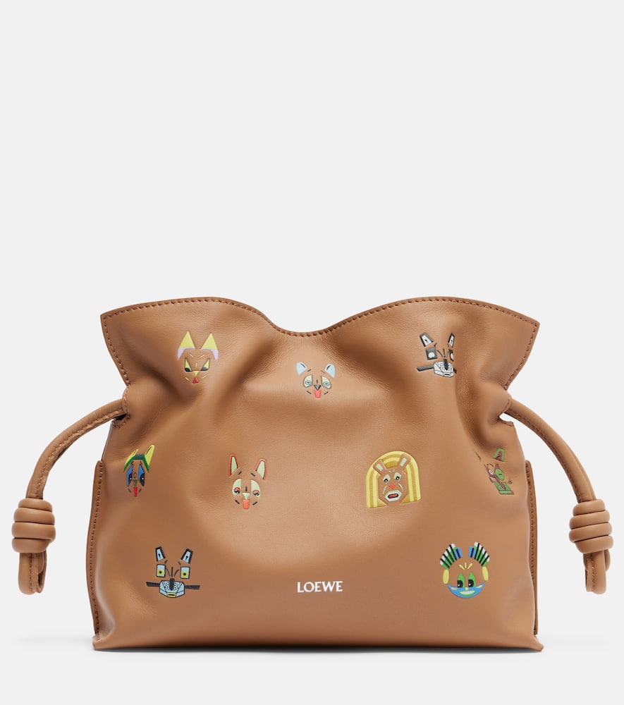 Loewe X Louis Wain Flamenco Cats Mini Clutch In Brown