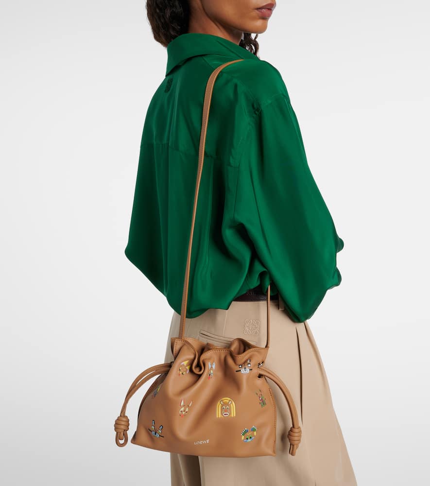 Loewe X Louis Wain Flamenco Cats Mini Clutch In Brown