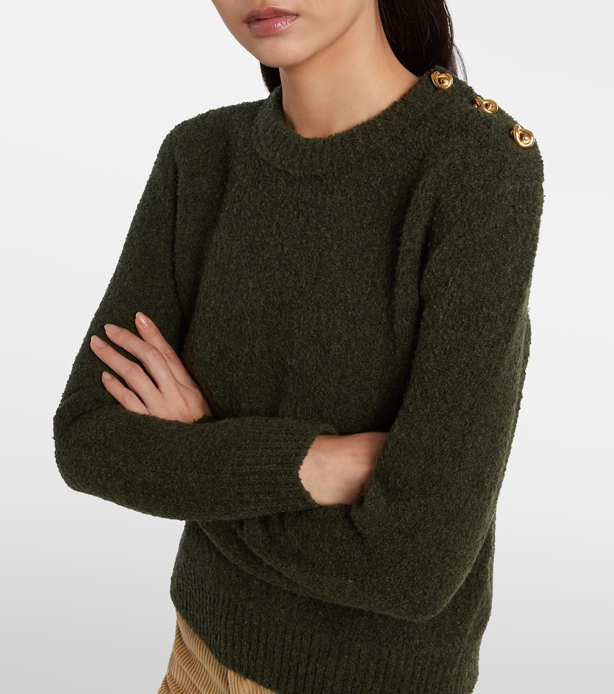 Bottega Veneta Knot Bouclé Sweater In Multi