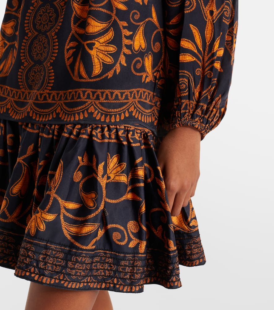 Farm Rio Cornely Ainika Blouse In Black