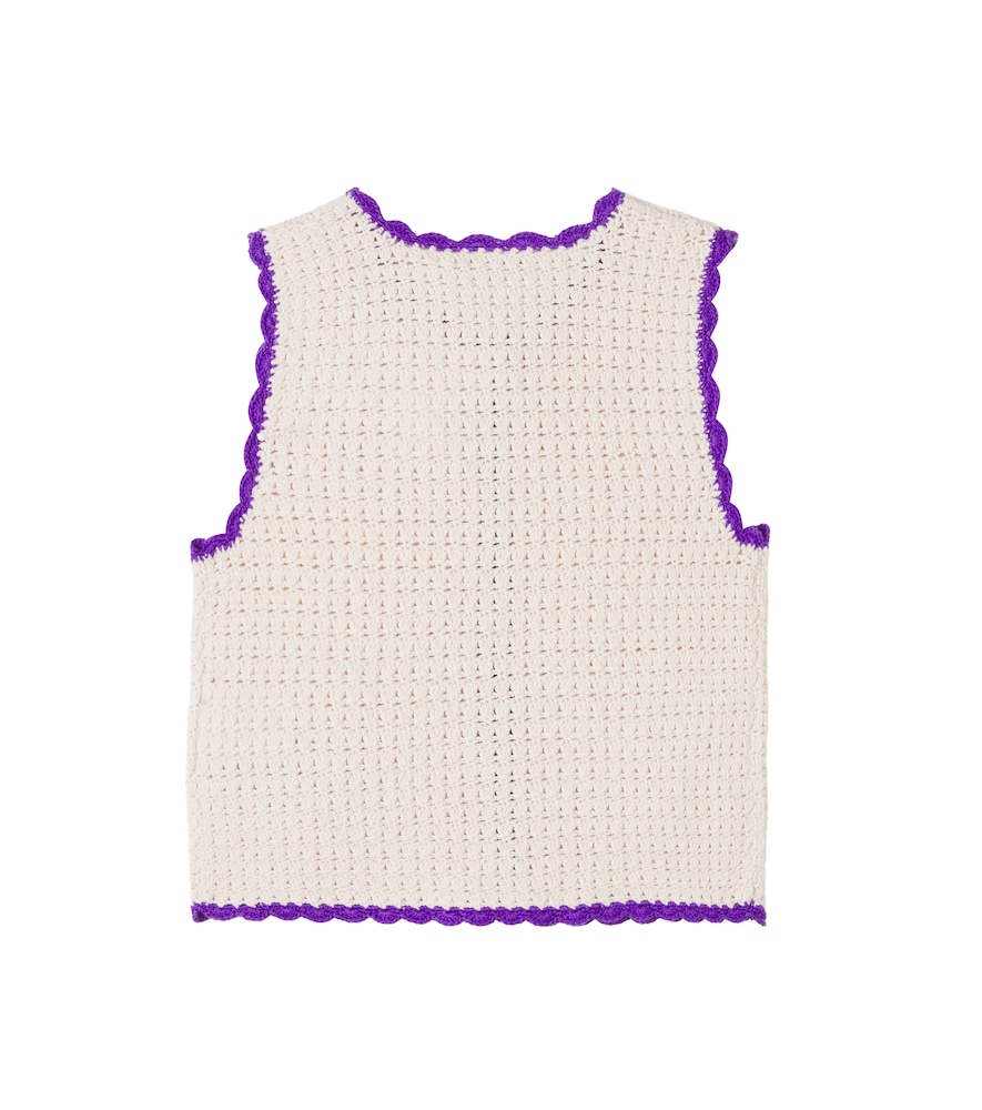  Bonpoint Bonpoint Veste Sans Manches Laila En Crochet De Coton 