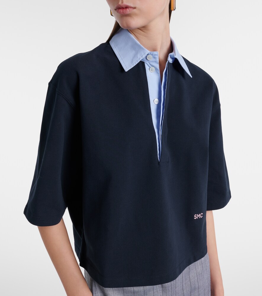 Cropped Cotton Piqué Polo