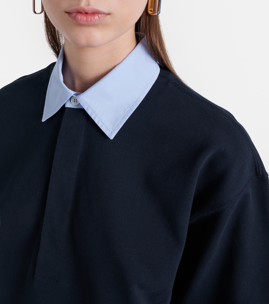 Cropped Cotton Piqué Polo