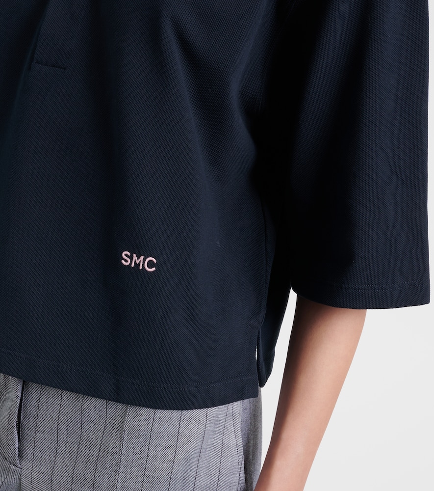 Cropped Cotton Piqué Polo