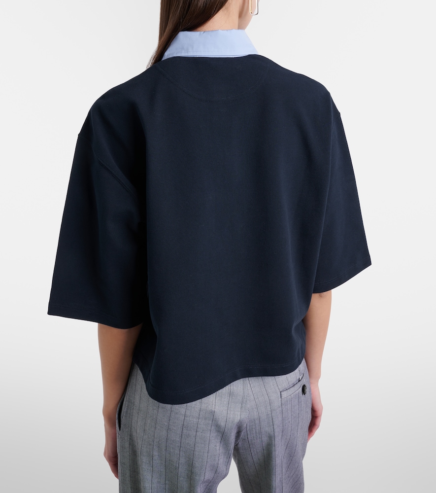 Cropped Cotton Piqué Polo