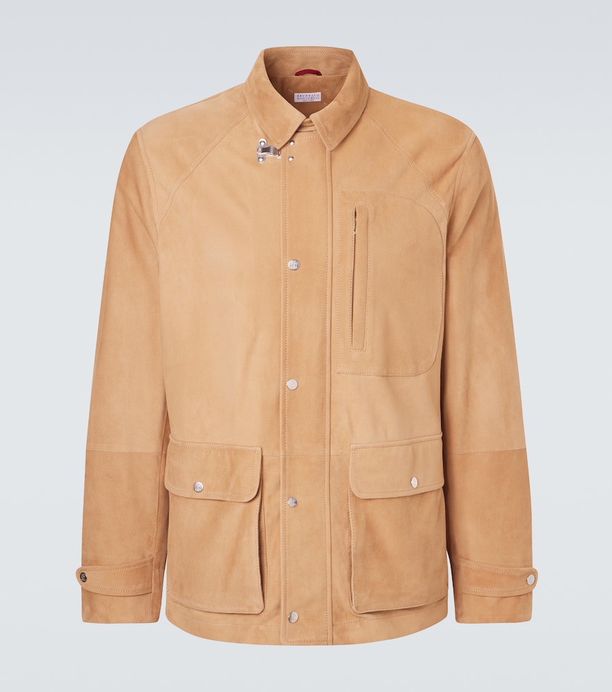Brunello Cucinelli Men's Beige Suede Field Jacket UK Size 42 - Mytheresa