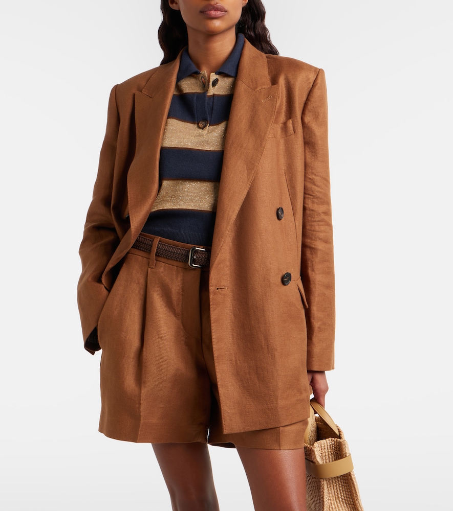 Brunello Cucinelli Double-breasted linen blazer