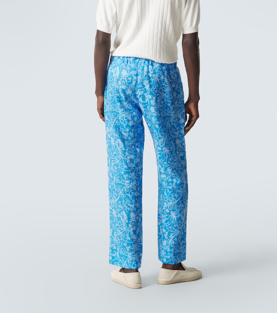  Kiton Kiton Printed Linen Pants 