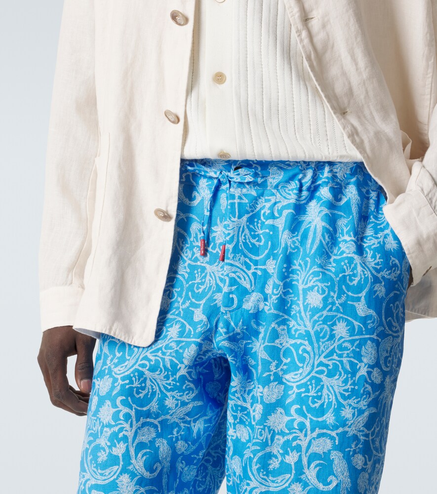 Kiton Kiton Printed Linen Pants 