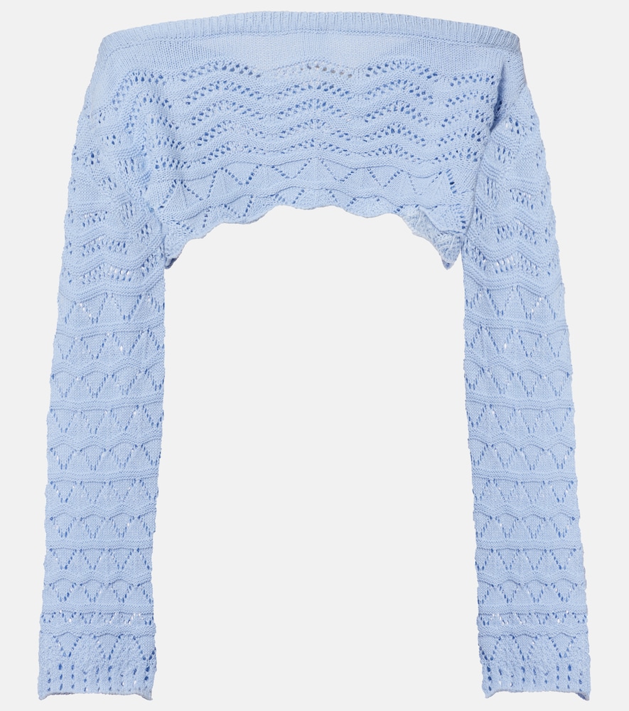 Helena Crochet Cotton-Blend Crop Top