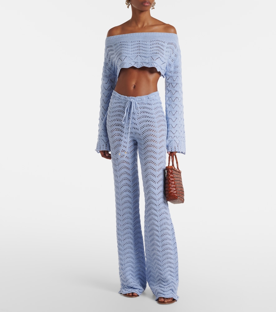 Helena Crochet Cotton-Blend Crop Top