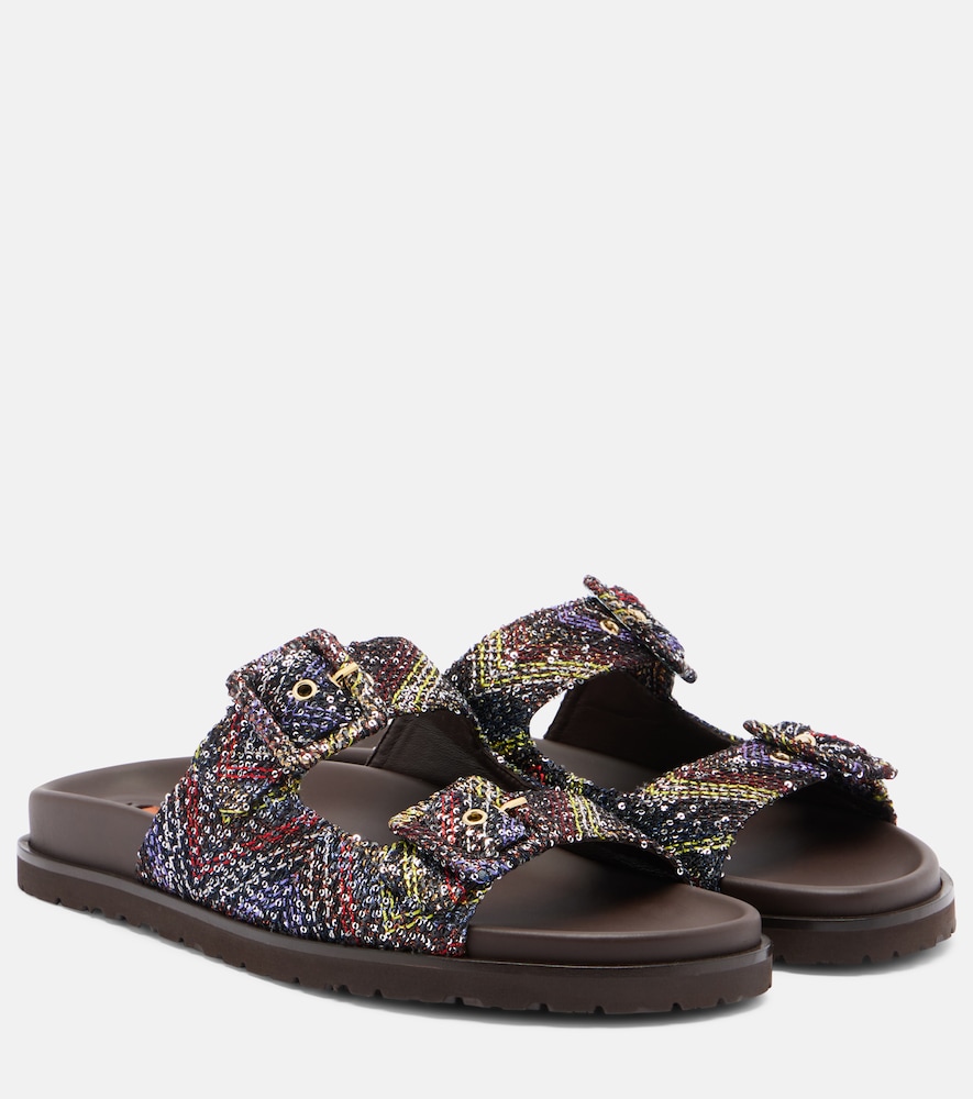 Missoni Mujer Multicolor Sandalias Clea En Zigzag Con Lentejuelas- Mytheresa