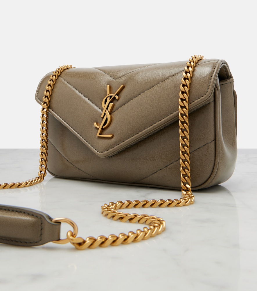  Saint Laurent Saint Laurent Loulou Mini Leather Shoulder Bag 
