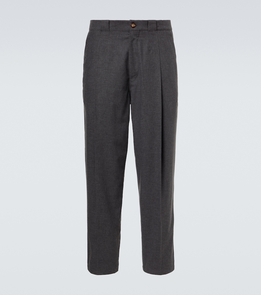 Brunello Cucinelli Wool, Cotton and Silk Tapered Pants by Brunello Cucinelli