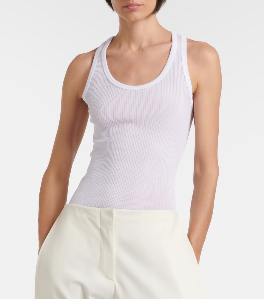 The Row Cendrea ribbed-knit cotton tank top