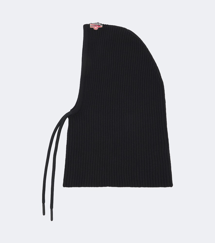 MONCLER Moncler Grenoble Logo ribbed-knit wool and cashmere balaclava