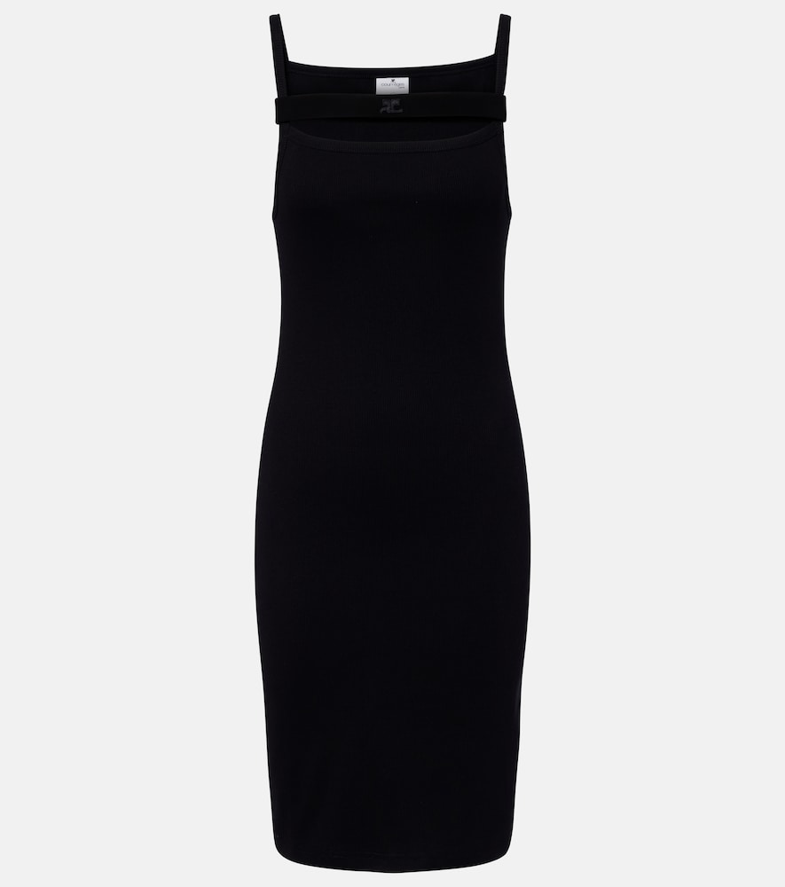 Courreges Courrèges Ribbed-knit cotton jersey midi dress - Women's Clothing