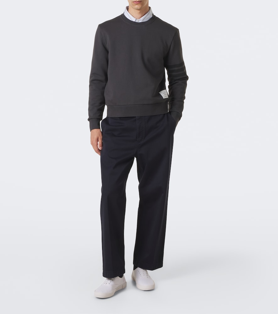 4-Bar Cotton Jersey Sweatshirt