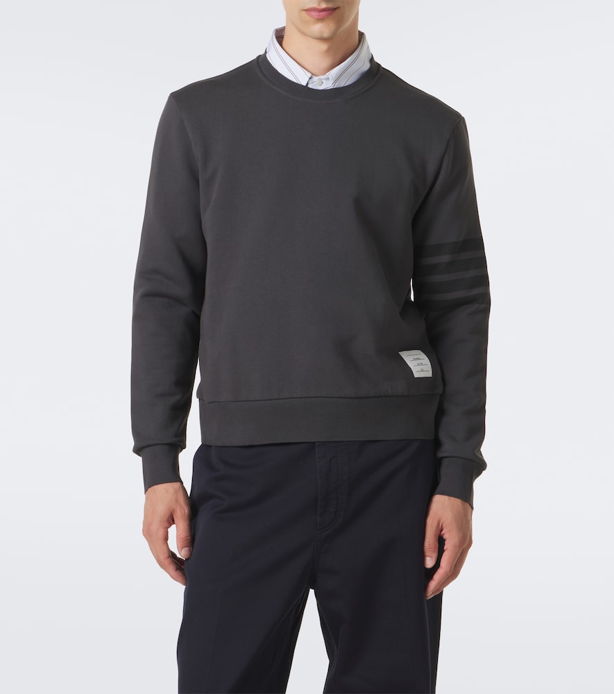 4-Bar Cotton Jersey Sweatshirt
