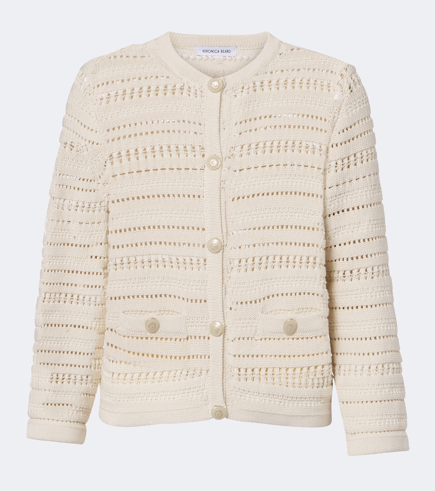 Veronica Beard Women's White Bellingham Cotton Cardigan UK Size 12 - Mytheresa
