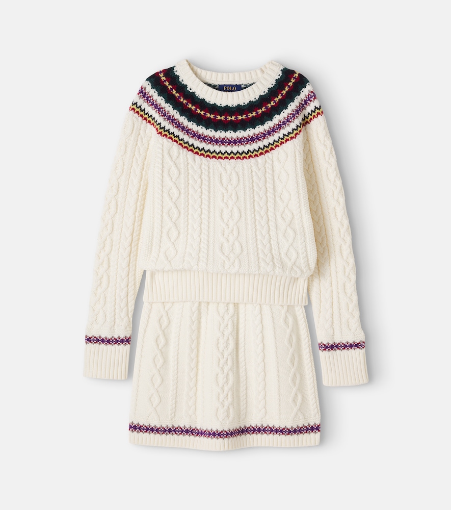 Set aus Pullover und Kleid aus Baumwolle