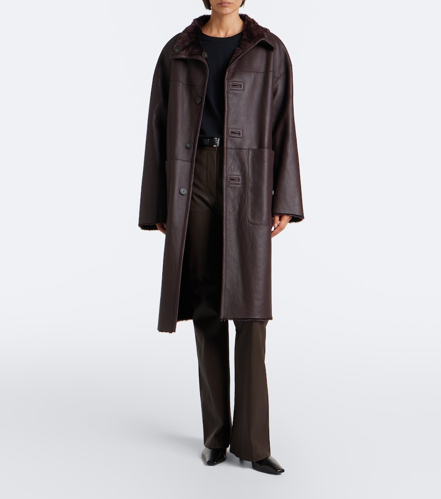 Ari Reversible Leather And Shearling Coat