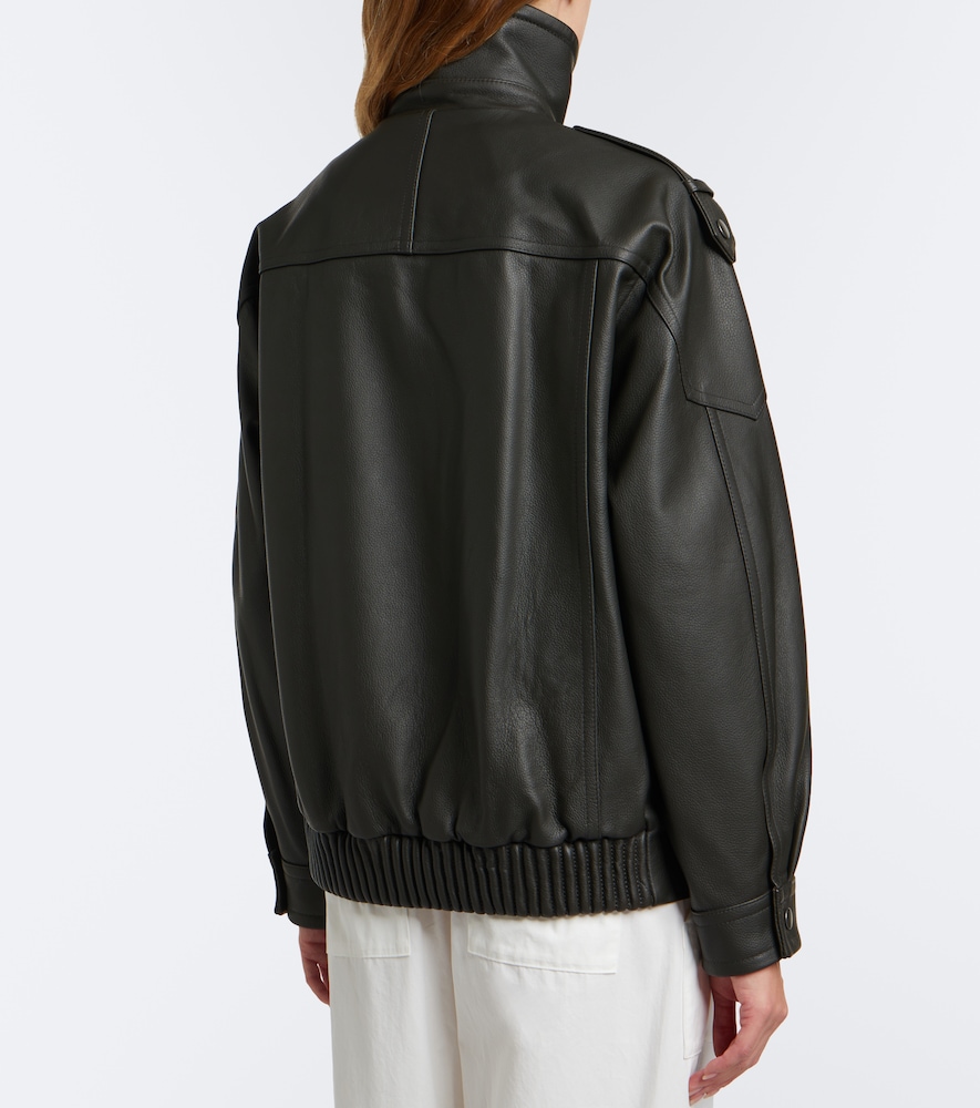 Oversized Leather Biker Jacket