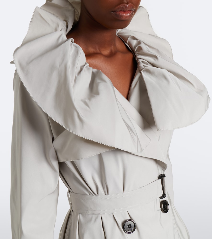 Ruffled Trench Coat