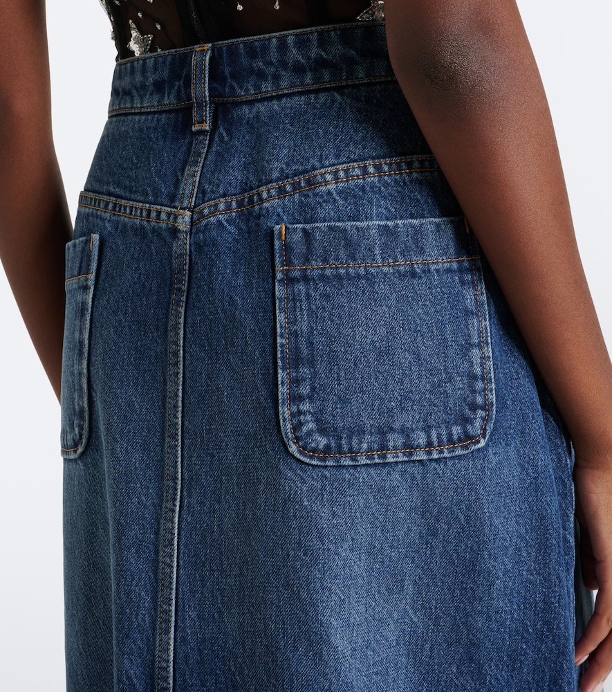 Dolce&Gabbana Embellished Faded Denim Maxi