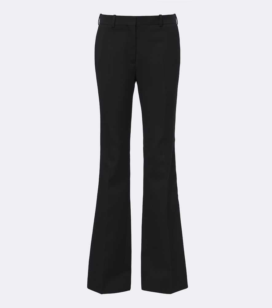 Balmain Virgin Wool Wide-leg Pants In Black
