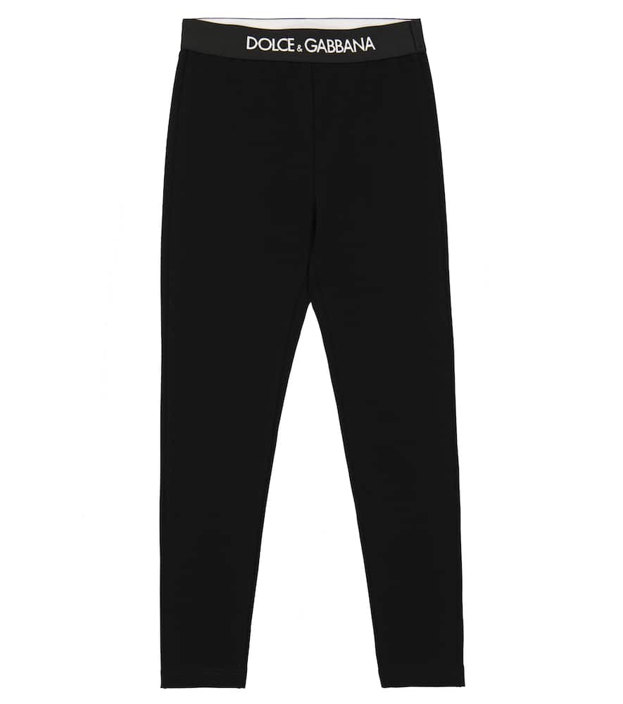 Dolce & Gabbana Kids Logo cotton-blend leggings
