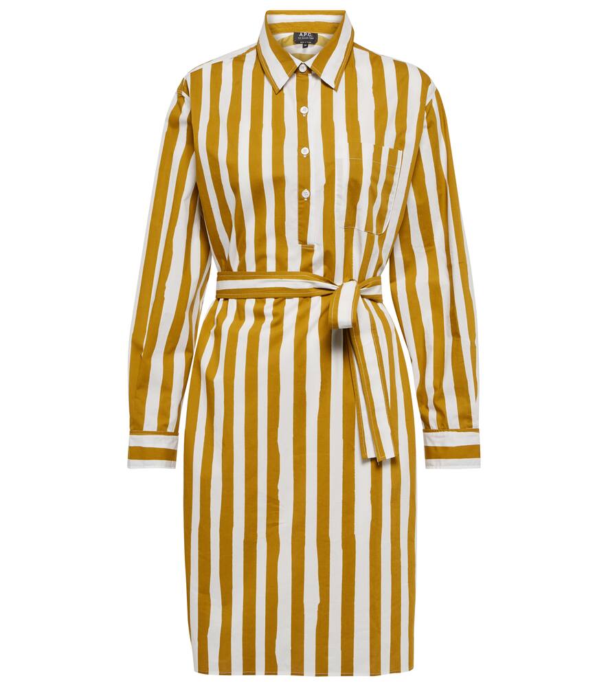 A.P.C. Plaja striped cotton shirt dress
