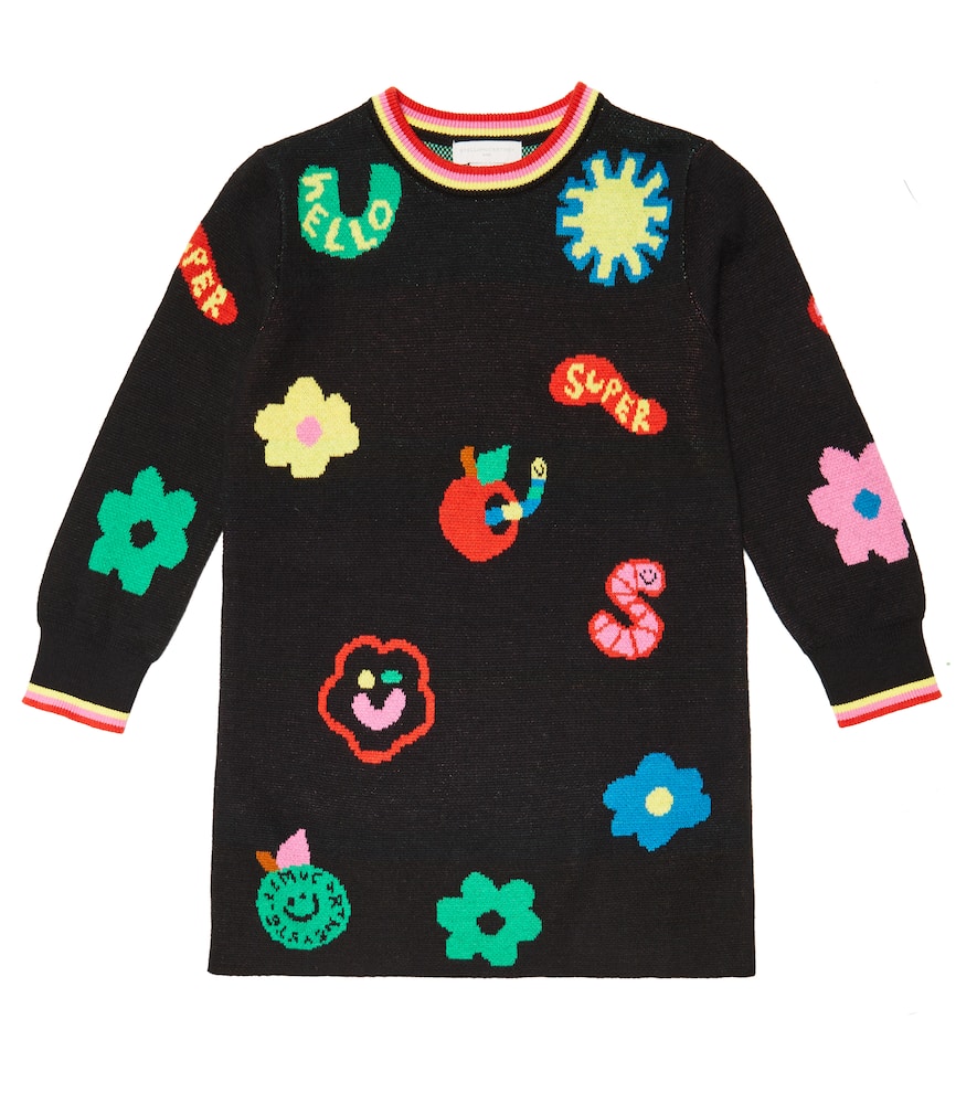 Stella McCartney Kids Intarsia cotton and wool dress