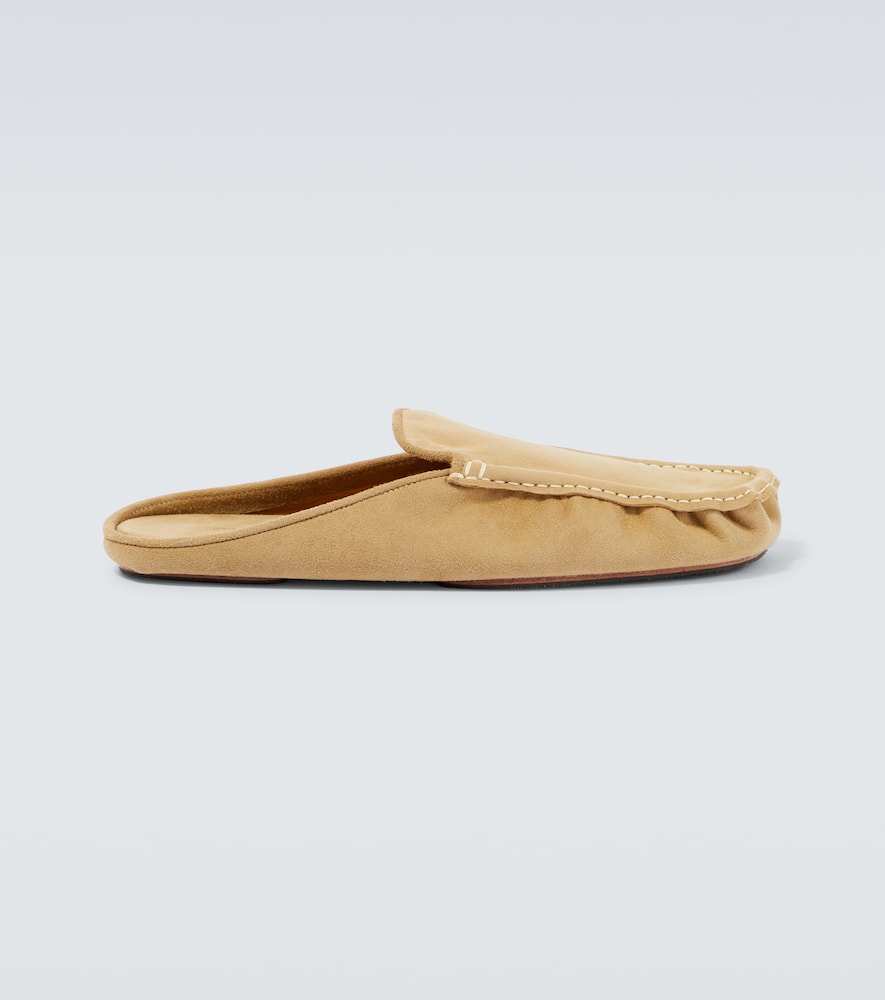 Auralee Suede moccasin slippers