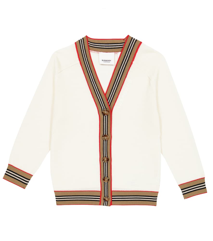 Burberry Kids Icon Stripe wool cardigan