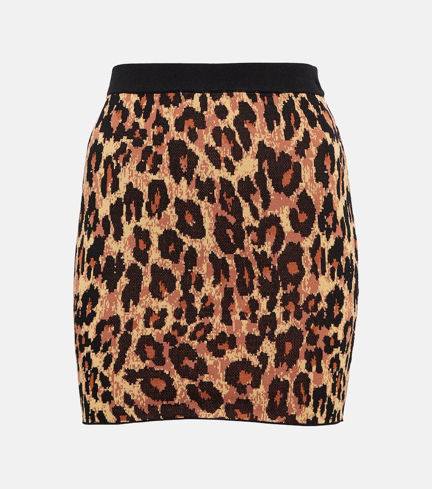 Staud Manette leopard-print miniskirt