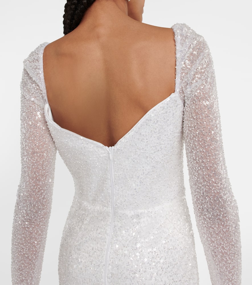 Rasario Bridal Rossalind Sequined Gown In White