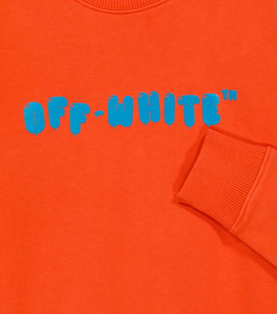 Off-white Printed Cotton Jersey Sweatshirt In Red Blue